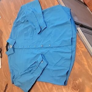 mens van Hessen blue dress shirt